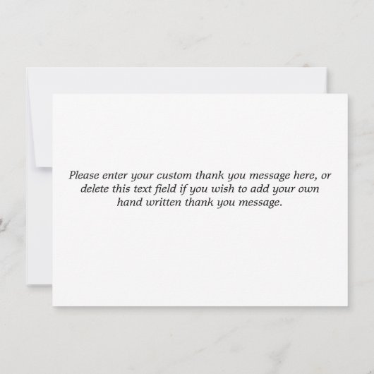 Moderne eenvoudige gouden Sequin Glitter Script Da Bedankkaart (Achterkant)