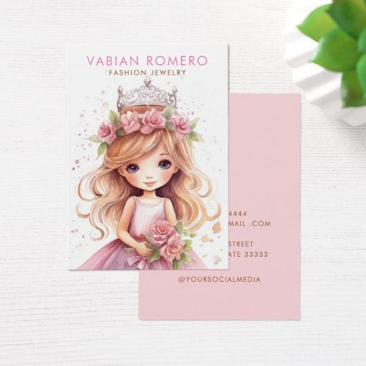 Moderne eenvoudige gouden sieraden oorbel display  visitekaartje (Bureau)