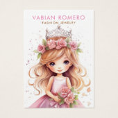 Moderne eenvoudige gouden sieraden oorbel display  visitekaartje (Voorkant)