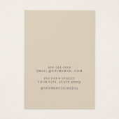 Moderne Eenvoudige gouden sieraden oorbel display  Visitekaartje (Achterkant)