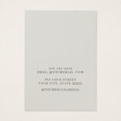 Moderne Eenvoudige gouden sieraden oorbel display  Visitekaartje (Achterkant)