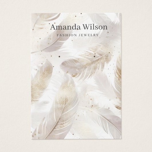 Moderne Eenvoudige gouden sieraden oorbel display  Visitekaartje (Voorkant)