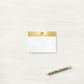 Moderne, eenvoudige, gouden Sjabloon voor design Post-it® Notes (Op bureau)