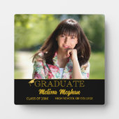 Moderne Eenvoudige Gouden Typografie Afstudeerfoto Fotoplaat (Voorkant)