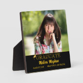 Moderne Eenvoudige Gouden Typografie Afstudeerfoto Fotoplaat (Voorkant)