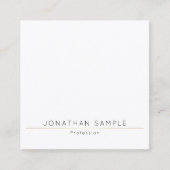 Moderne, eenvoudige, gouden witte Sjabloon voor de Vierkante Visitekaartje (Voorkant)