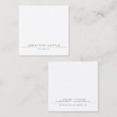 Moderne, eenvoudige, gouden witte Sjabloon voor de Vierkante Visitekaartje (Voorkant / Achterkant)