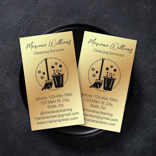 Moderne eenvoudige goudmetaalreinigingsdiensten lo visitekaartje