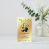 Moderne eenvoudige goudmetaalreinigingsdiensten lo visitekaartje (Staand voorkant)