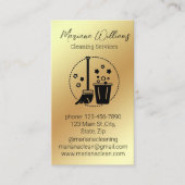 Moderne eenvoudige goudmetaalreinigingsdiensten lo visitekaartje (Voorkant)