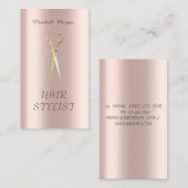 Moderne, eenvoudige goudschaar Roos Gold Visitekaartje (Voorkant / Achterkant)