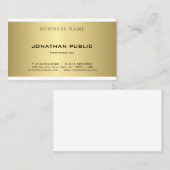 Moderne, eenvoudige goudvormig, elegante, professi visitekaartje (Voorkant / Achterkant)