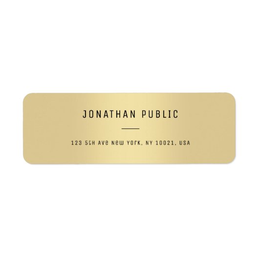 Moderne, eenvoudige goudzoekende minimalistische t etiket (Voorkant)