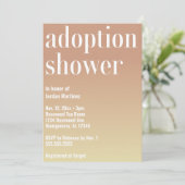 Moderne Eenvoudige Gradiënt Adoptie Baby/Kinderdou Kaart (Staand voorkant)