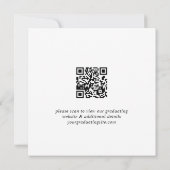 Moderne Eenvoudige Graduation Party QR code Uitnod Kaart (Achterkant)
