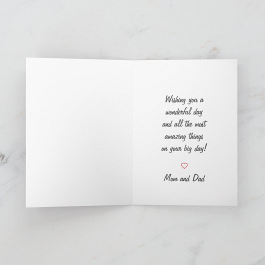 Moderne Eenvoudige grafische aangepaste foto 'Birt Kaart (Binnen)