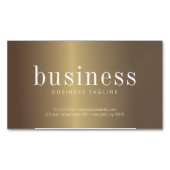 Moderne, eenvoudige grafische Faux Gold QR-code Magnetisch Visitekaartje (Voorkant)