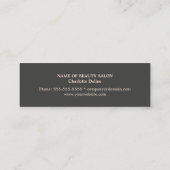 Moderne eenvoudige grafische grijze Roos Makeup ar Mini Visitekaartje (Achterkant)