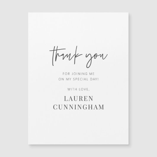 Moderne, eenvoudige grafische kaart met dank aan u (Voorkant)