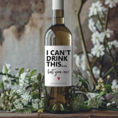 Moderne eenvoudige grappige zwangerschap aankondig wijn etiket