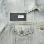 Moderne eenvoudige grijze antracite monogram naamplaatje (In situ)