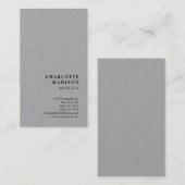 Moderne, eenvoudige grijze, minimalistische vlek visitekaartje (Voorkant / Achterkant)