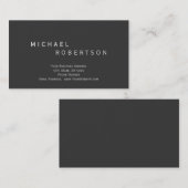 Moderne, eenvoudige grijze standaard Visitekaartje (Voorkant / Achterkant)