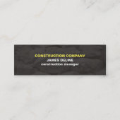 Moderne eenvoudige grijze stenen constructie mini visitekaartje (Voorkant)