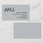 Moderne eenvoudige grijze Visitekaartje voor gewoo (Voorkant / Achterkant)