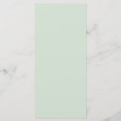 Moderne eenvoudige groene bruiloft menu (Achterkant)