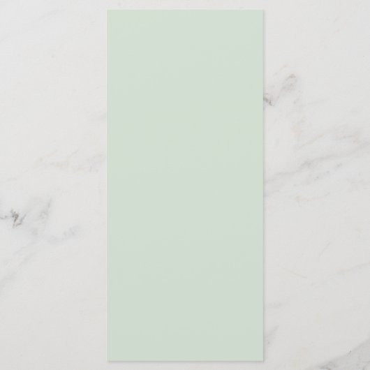 Moderne eenvoudige groene bruiloft menu (Achterkant)