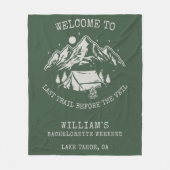 Moderne Eenvoudige Groene Kamp Bachelorette Feest Fleece Deken (Voorkant)
