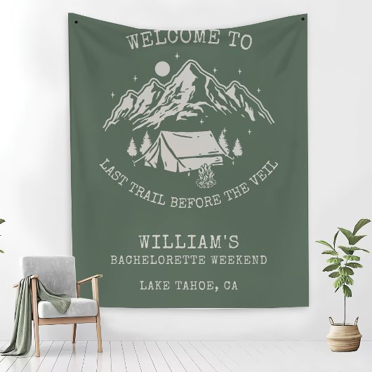 Moderne Eenvoudige Groene Kamp Bachelorette Feest Fleece Deken