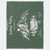 Moderne Eenvoudige Groene Kampeer Afscheidsceremon Fleece Deken (Voorkant)