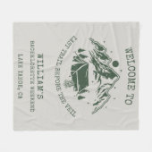 Moderne Eenvoudige Groene Kampeer Afscheidsceremon Fleece Deken (Voorkant (Horizontaal))