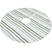 Moderne eenvoudige groene strepes kerst kerstboom rok (Gekanteld)