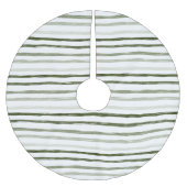 Moderne eenvoudige groene strepes kerst kerstboom rok (Voorkant)