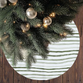 Moderne eenvoudige groene strepes kerst kerstboom rok
