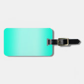 Moderne Eenvoudige groene Turquoise Verloopkleur Bagagelabel (Voorkant horizontaal)