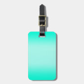 Moderne Eenvoudige groene Turquoise Verloopkleur Bagagelabel (Voorkant verticaal)