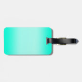 Moderne Eenvoudige groene Turquoise Verloopkleur Bagagelabel (Achterkant horizontaal)