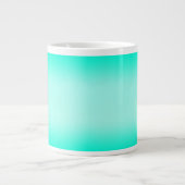 Moderne Eenvoudige groene Turquoise Verloopkleur Grote Koffiekop (Voorkant)