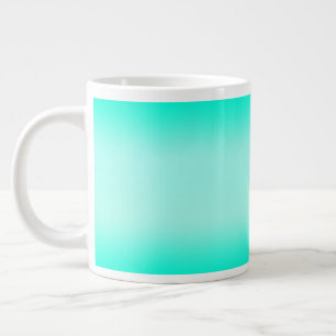 Moderne Eenvoudige groene Turquoise Verloopkleur Grote Koffiekop