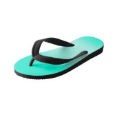 Moderne Eenvoudige groene Turquoise Verloopkleur Kinder Teenslippers (Schuin)