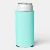 Moderne Eenvoudige groene Turquoise Verloopkleur Seltzer Blikjeskoeler (Seltzer Achterkant)