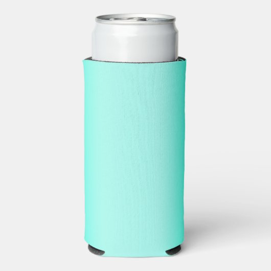 Moderne Eenvoudige groene Turquoise Verloopkleur Seltzer Blikjeskoeler (Seltzer Achterkant)