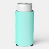 Moderne Eenvoudige groene Turquoise Verloopkleur Seltzer Blikjeskoeler (Seltzer Voorkant)