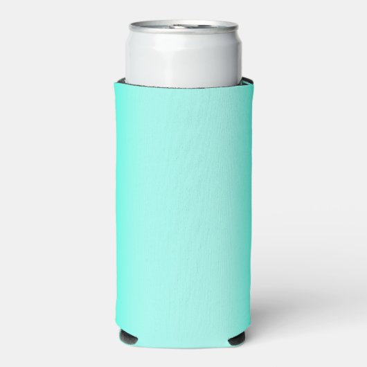 Moderne Eenvoudige groene Turquoise Verloopkleur Seltzer Blikjeskoeler (Seltzer Voorkant)