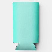 Moderne Eenvoudige groene Turquoise Verloopkleur Seltzer Blikjeskoeler (Achterkant)