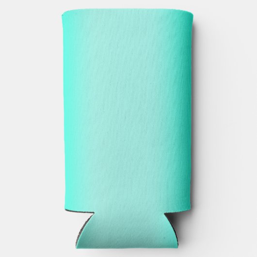Moderne Eenvoudige groene Turquoise Verloopkleur Seltzer Blikjeskoeler (Achterkant)